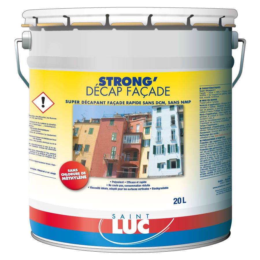 Décapant Gel spécial bois et métaux Strong Saint Luc 750ml Saint Luc  3700202201638 : Large sélection de peinture & accessoire au meilleur prix.