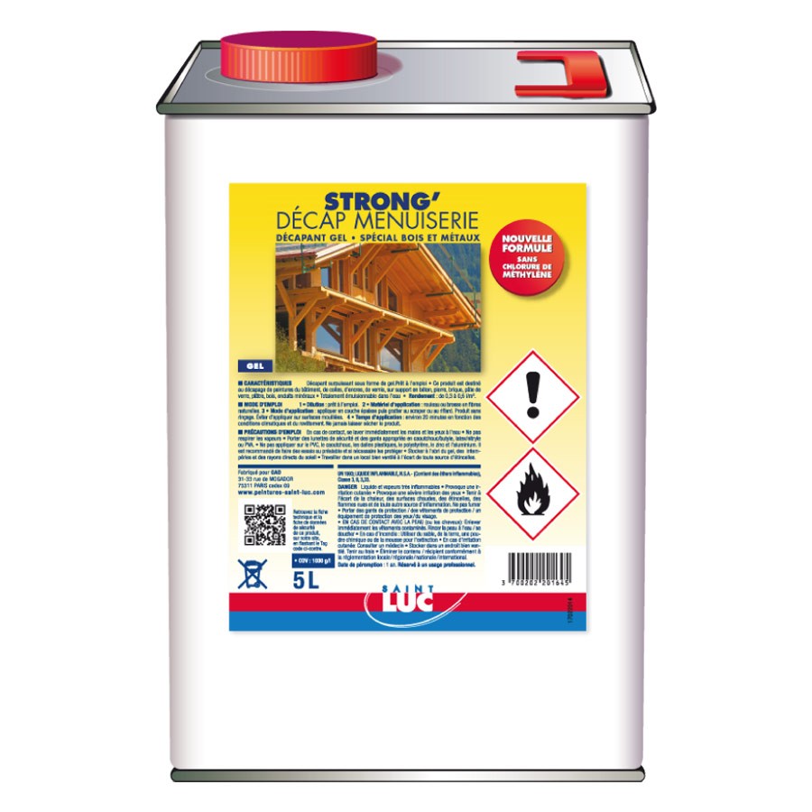 Décapant Gel spécial bois et métaux Strong Saint Luc 750ml Saint Luc  3700202201638 : Large sélection de peinture & accessoire au meilleur prix.