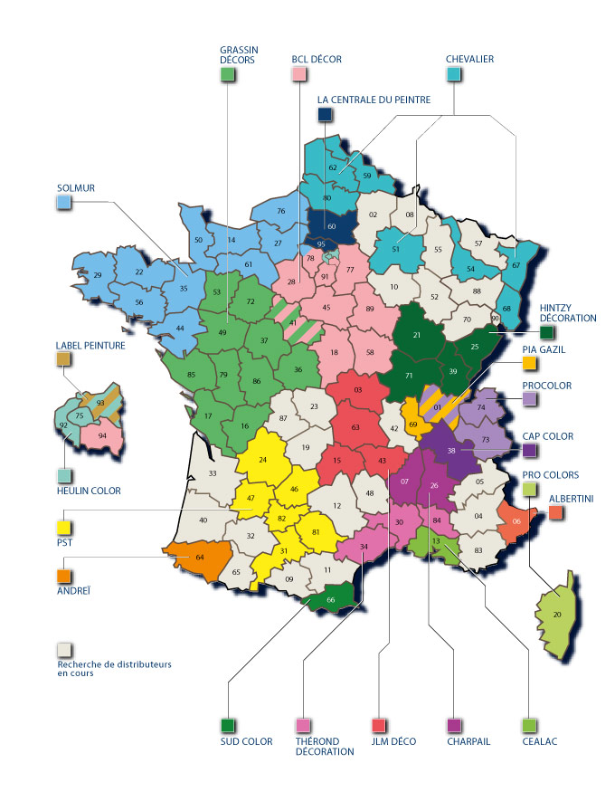 Carte des Distributeurs