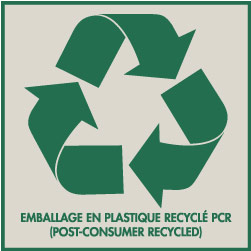 Emballage de plastique recyclé PCR