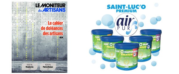 Le Moniteur des Artisans - avril 2019 - Peintures Saint-Luc - Saint-Luc'O Air-pur Mat premium