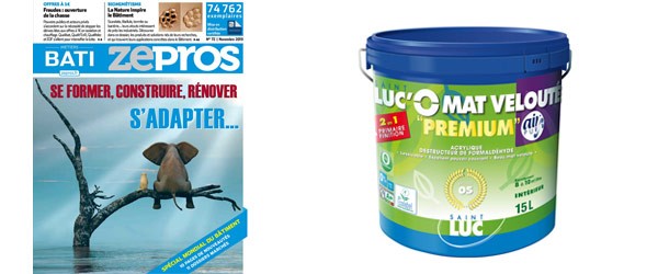 Zepros Métiers Bati nov 2019 - SAINT-LUC’O MAT VELOUTÉ Premium 2en1 – Air Pur - Peintures Professionnelles Saint-Luc